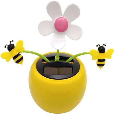 for Apple Blossom Solar Dancing Flower Sunflower, Solar Dancing Ornament, Car Swinging Dancing Car Windowsill Decoration Honey Bee Swing