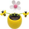 for Apple Blossom Solar Dancing Flower Sunflower, Solar Dancing Ornament, Car Swinging Dancing Car Windowsill Decoration Honey Bee Swing view 1