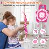 GMAOPHY 2 Pack Bow and Arrow Toy for 5 6 7 8 9 10 11 12 Year Old Boys, Birthday for Kids, Indoor Outdoor Sport Games Toys for Ages 4-8 8-12, LED Light Up Archery Set with 20 Toy Arrows (Pink) view 2