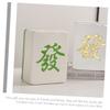ABOOFAN Mahjong Piggy Bank Girl Baby Money Money Jars for Saving for Adults Office Money Box Money Holder Money Bank for Kids Child Storage Box Ceramics Aldult Boy view 4