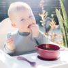 Bazzle Baby Silicone Suction Bowls with Suction with Lid and Spoon BPA Free Silicone, Baby Led Weaning, Stay Put Bowl for Toddler Kids, Bowl with Lid and Spoon 2 pack (Cran and Cran) view 3