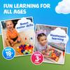 Skoolzy Montessori Sensory Pegboard 33 Piece Set - Develop Sensory Play Occupational Therapy STEM Learning Educational Toys for Kids 2+ - Includes Foam Board, Lacing String, Dice, Storage Bag, eBook view 2