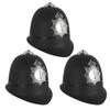 3 Pack Helmet Hat for Halloween Party Costumes (British Bobby Policeman Cop Officer) view 1