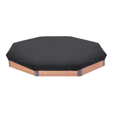 Cozzka Outdoor Octagon Sand Box Cover for 75" x 72" x 9" Octagon Sandbox Waterproof Heavy Duty Octagon Wood Sandbox