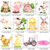 11Pcs Pink Farm Animals Honeycomb Centerpieces Farm Theme Party Table Centerpieces Barnyard Party Honeycomb Decorations Farm Birthday Party Table Decorations for Farm Theme Baby Shower Supplies view 3