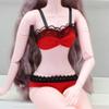 1/3 BJD Doll Lace Lingerie Set  Red Bra and Panties Outfit for SD Ball Jointed Dolls  Fashion Dress-Up Accessories view 2