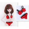 1/3 BJD Doll Lace Lingerie Set  Red Bra and Panties Outfit for SD Ball Jointed Dolls  Fashion Dress-Up Accessories view 3