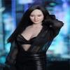 1/6 Scale Female Head Sculpt, Asian Girl Smile Face Black Straight Hair Head Carved for 12inch Female PH TBL JO Action Figure Body Collection view 2