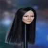1/6 Scale Female Head Sculpt, Asian Girl Smile Face Black Straight Hair Head Carved for 12inch Female PH TBL JO Action Figure Body Collection view 4