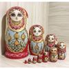 misppro 10 Pcs Vintage Russian Babushka Matryoshka Nesting Dolls for Children view 3
