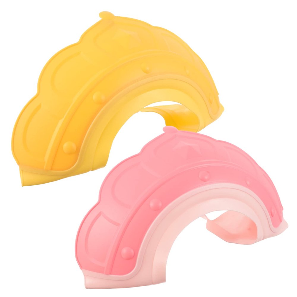 2pcs Silicone Shampoo Cap Kids Hair Washing Shield Baby Shower Visor Baby Shampoo Bathing Hat Hair Washing Hat Toddler Shampoo Toddler Shower Infant Products Child Tab