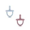 Sweetie Baby Pacifier The Ultimate Solution for Easy Breathing and Playful Comfort, Sensory Design and Triple Airflow Holes Set of 2 (Light Blue-Dark Purple) view 1