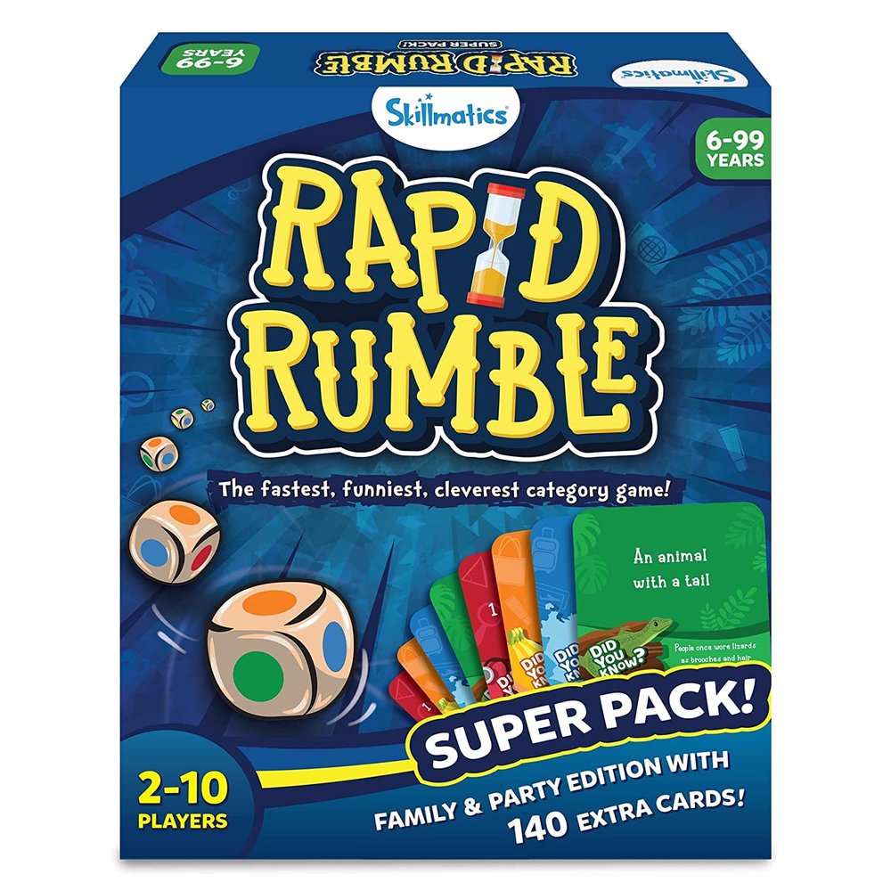 Board Game - Rapid Rumble Super Pack, Family & Party Edition with 140 Extra Cards
