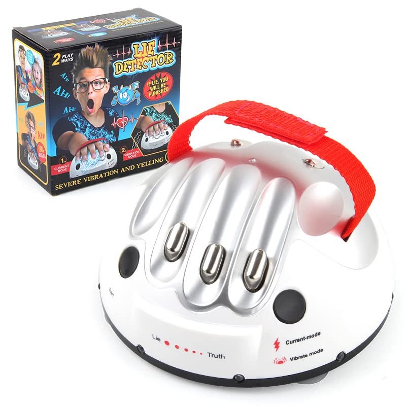 FLIPNEX Electric Shock Detector Electric Finger Lie Detector Shock Game Lie Detector Test Shock Finger Game Polygraph Machine Micro Lie Detector Finger Shock Roulette Party Game Gift (B)