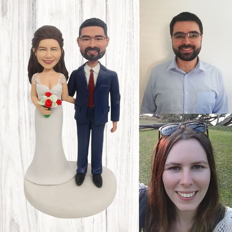 Justyling Custom Bobbleheads - Couple Group (Groom & Bride)