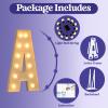 Mixifox Marquee Letters 4 Feet Tall, 4FT Large Light up Letters A, Big Sign A with Warm White Light for Birthday Wedding Proposal Engagement Graduation Party Backdrop Decorations view 3