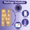 Mixifox Marquee Letters 4 Feet Tall, 4FT Large Light up Letters N, Big Sign N with Warm White Light for Birthday Wedding Proposal Engagement Graduation Party Backdrop Decorations view 3