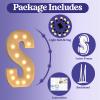 Mixifox Marquee Light Up Letters, 4FT Marquee Letters, Large Light Up Letter for Party Decor, Mosaic Balloon Frame, Cardboard Letter for Birthday Wedding Engagement Party Decorations, Giant Letter S view 3