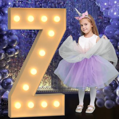 Mixifox Marquee Letters 4 Feet Tall, 4FT Large Light up Letters Z, Big Sign Z with Warm White Light for Birthday Wedding Proposal Engagement Graduation Party Backdrop Decorations