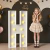 Mixifox Marquee Letters 4 Feet Tall, 4FT Large Light up Letters H, Big Sign H with Warm White Light for Birthday HOCO Wedding Proposal Engagement Graduation Party Backdrop Decorations view 1