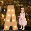 Mixifox Marquee Letters 3 Feet Tall, 3FT Large Light up Letters A, Big Sign A with Warm White Light for Birthday Wedding Proposal Engagement Graduation Party Backdrop Decorations view 1