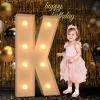 Marquee Letters 3 Feet Tall, 3FT Large Light up Letters K, Big Sign K with Warm White Light for Birthday Wedding Proposal Engagement Graduation Party Backdrop Decorations view 1