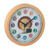 Relaxdays Children's Wall Clock, Diameter 30 cm, Children's Room Clock Lion Colourful Numbers, Learning Time, Learning Clock Boy and Girl, Yellow view 1