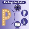 Mixifox Marquee Letters 4 Feet Tall, 4FT Large Light up Letters P, Big Sign P with Warm White Light for Prom Birthday Wedding Proposal Engagement Graduation Party Backdrop Decorations view 3