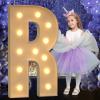 Mixifox Marquee Letters 4 Feet Tall, 4FT Large Light up Letters R, Big Sign R with Warm White Light for Birthday Wedding Proposal Engagement Graduation Party Backdrop Decorations view 1