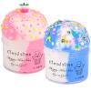 2 Pack Cloud Slime Kit with Blue Cake and Pink Charms, Scented DIY Slime Supplies for Girls and Boys, Stress Relief Toy for Kids Education, Party Favor, Gift and Birthday view 1