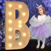 Mixifox Marquee Letters 4 Feet Tall, 4FT Large Light up Letters B, Big Sign B with Warm White Light for Birthday Wedding Proposal Engagement Graduation Party Backdrop Decorations view 1