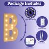Mixifox Marquee Letters 4 Feet Tall, 4FT Large Light up Letters B, Big Sign B with Warm White Light for Birthday Wedding Proposal Engagement Graduation Party Backdrop Decorations view 3