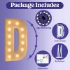 Mixifox Marquee Letters 4 Feet Tall, 4FT Large Light up Letters D, Big Sign D with Warm White Light for Birthday Wedding Proposal Engagement Graduation Party Backdrop Decorations view 3