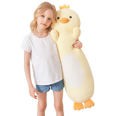 36 Long Duck Plush Body Pillow, Kawaii Cute Yellow Ducks Stuffed Animals, Hugging Squishy Pillow Soft Plushies Toy, Gifts for Kids Girls and Boys, Birthday, Halloween, Christmas