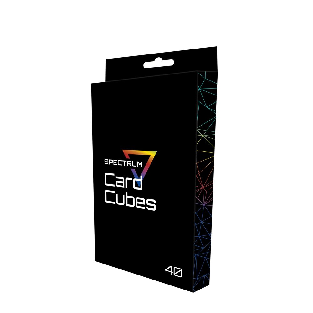 BCW Spectrum Card Cubes | 40-Count Plastic Card Storage Box | Clear Trading & Baseball Card Holder Box | Durable Acid-Free Acrylic Card Case