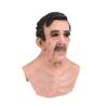 BaronHong Realistic Old Man Mask Latex Mask for Carnival Halloween Cosplay Party Costume Masquerade Props(B,M) view 2