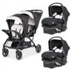 Baby Trend Sit N' Stand Tandem Double Stroller w/ 2 Pack EZ-Lift Plus Infant Car Seats, Khaki view 1