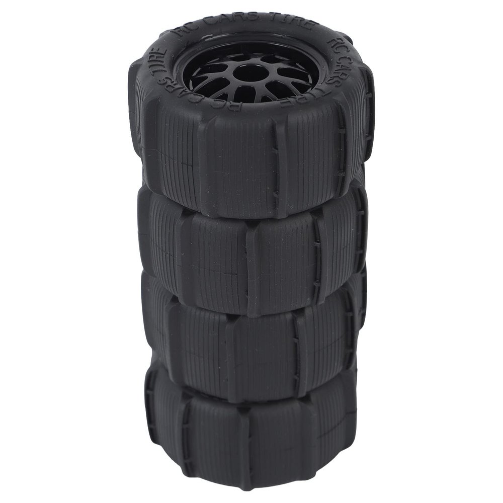 SPYMINNPOO 4 Pcs RC Beach Tires, 1:14 1:16 1:18 Universal Tires Rubber Good Grip Car Desert Wheels for RC Car Truck