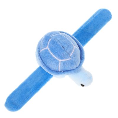 HOLIDYOYO Animals Slap Bracelet Turtle Snap Bands Plush Slap Wristband Stuffed Animal Slap Plush Hug Slap Wristband for Party Favors Supplies Sky-Blue