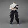 1/6 Scale Female Clothes,Female Combat Uniform Vest Overall Costume Outfit Clothes for 12inch PH TBL JO Action Figure Body (White&Black) view 2