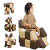 nets Tribe Magnetic Soft Building Blocks for Kids, Magnetic Blocks, Big Blocks, Educational Toys, Incredibly Fun Building Block for Children (Coffee Brown+Light Coffee Brown) view 1