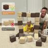 nets Tribe Magnetic Soft Building Blocks for Kids, Magnetic Blocks, Big Blocks, Educational Toys, Incredibly Fun Building Block for Children (Coffee Brown+Light Coffee Brown) view 2