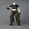 1/6 Scale Female Clothes,Female Combat Uniform Vest Overall Costume Outfit Clothes for 12inch PH TBL JO Action Figure Body (Black&Green) view 2