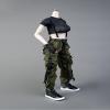 1/6 Scale Female Clothes,Female Combat Uniform Vest Overall Costume Outfit Clothes for 12inch PH TBL JO Action Figure Body (Black&Green) view 3