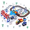 CUTE STONE Toy Train Set for Toddler, Train Track Set with Cars, Electric Train with Realistic Sound, Train Track Playset for 3 4 5 Years Old Girls Boys view 1