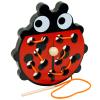 Sealive Wooden Lacing Toys for Toddlers - Fun Learning Activity for Preschoolers | Develop Fine Motor Skills | Durable Montessori Toy for Travel (Ladybug) view 1