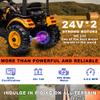 Kidsera 24V Ride on Tractor with Front Loader, Ride On Excavator with 24volt Dual Motors 4-Gearbox Metal Frame Kids Electric Vehicles 24V Power Wheels 24v Ride on Toys for Big Kids (Yellow) view 3