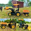 Kidsera 24V Kids Ride on Tractor with Trailer & Front Loader, 3 In1 Tractor 4-Gearbox 24volt Dual Motors Metal Frame, 24V Ride on Toys for Big Kids, Power Wheels Kids Electric Vehicles (Yellow) view 2