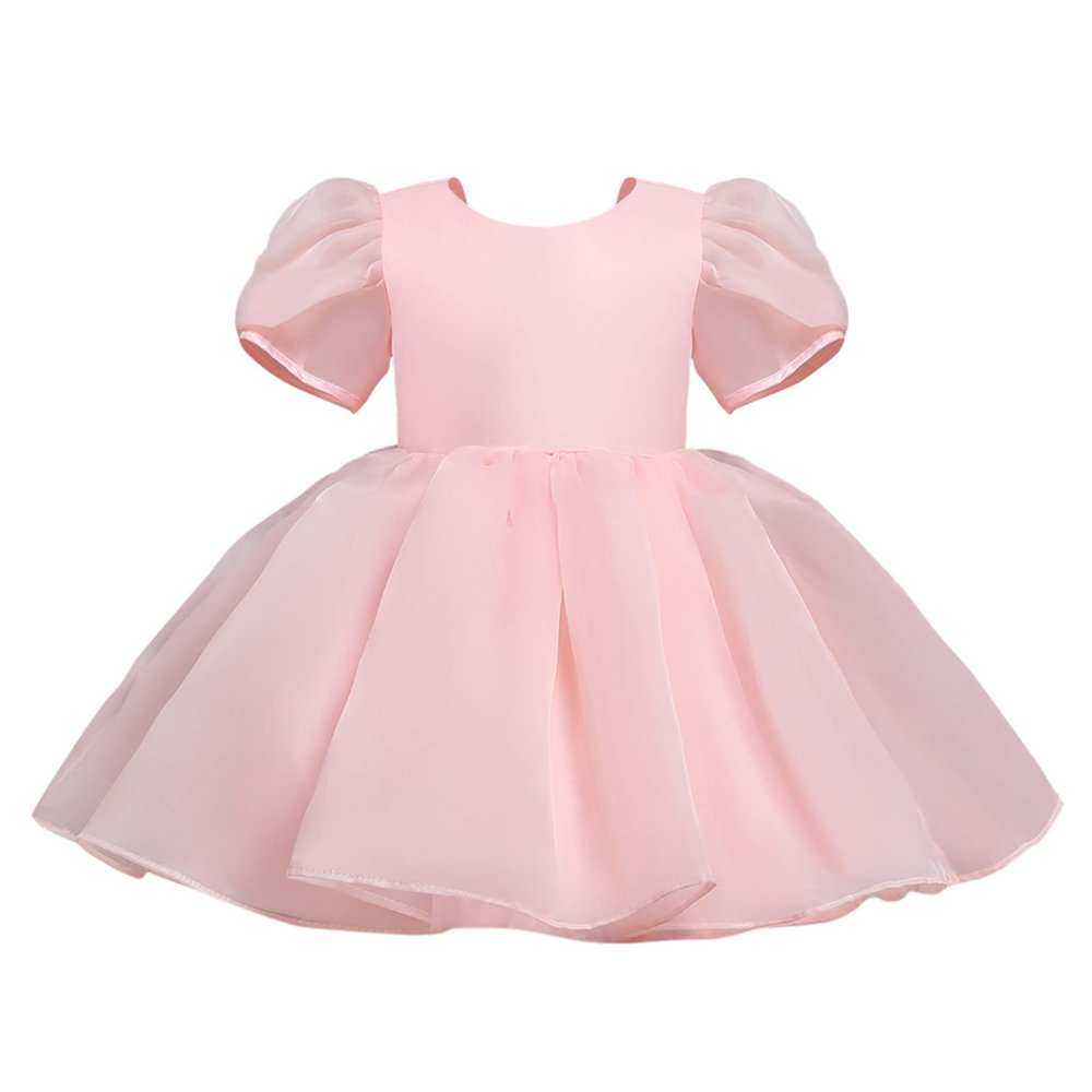 Bubble Dress Sleeve Toddler Girls Party Print Patchwork 28Y Clothes Kids Costume Princess Tulle Girls (Pink, 4-5 Years)