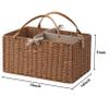 HBlife Large Baby Diaper Caddy Organizer, Paper Rope Storage Baskets Nursery Bin with Removable Divider, Portable Car Organizer for Diapers, Baby Shower Gifts, Newborn Essentials Must Haves view 2